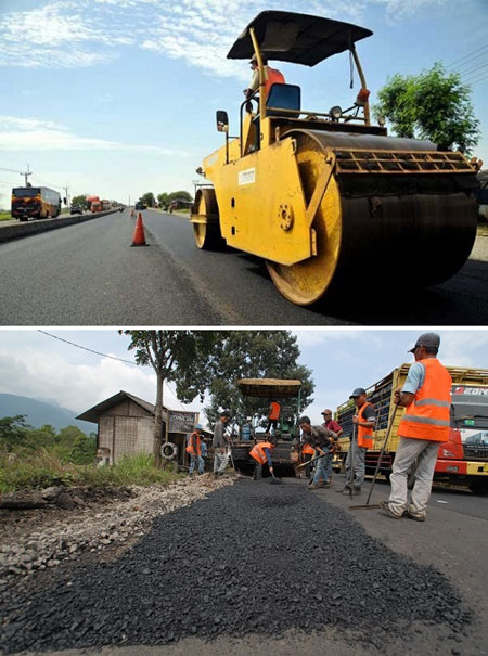 Pengaspalan jalan hotmix