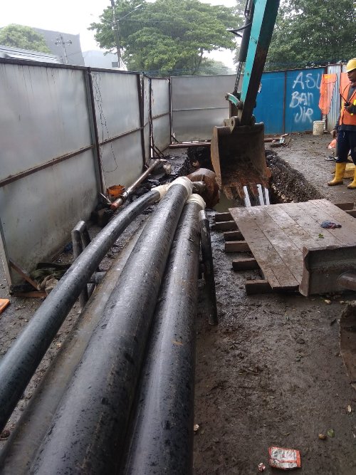 penempatan pipa metode hdd 225x300 Horizontal Directional Drilling CV Mandiri Jaya Beton