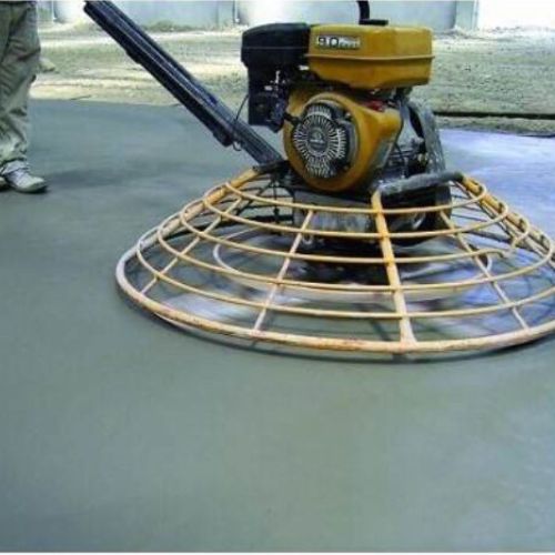 Kombinasi jasa trowel dan floor hardener pada lantai industri