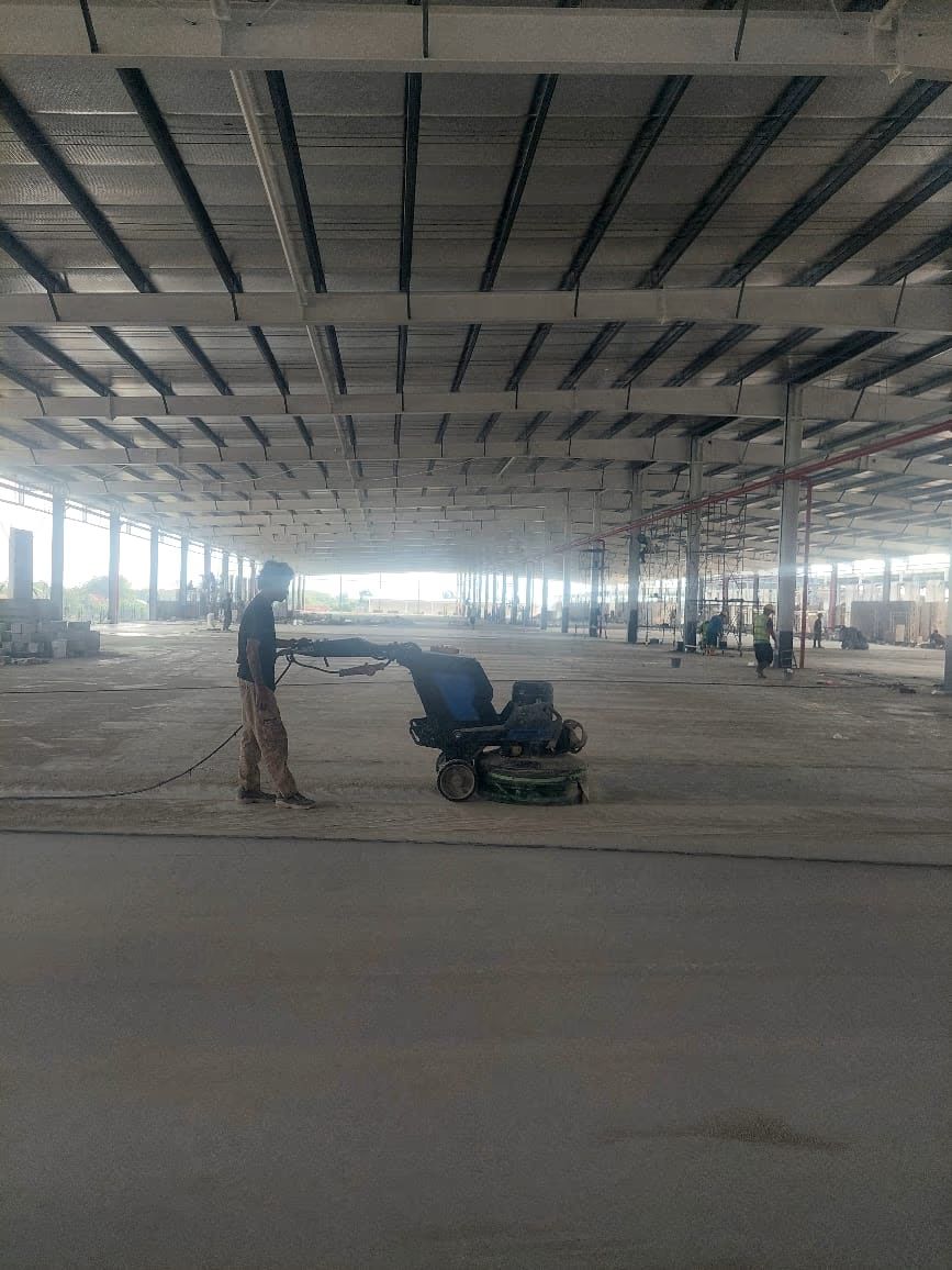Jasa epoxy lantai gudang dan pabrik CV Mandiri Jaya Beton